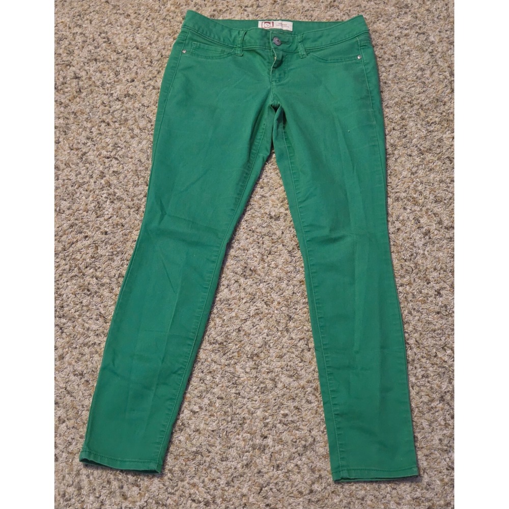 L.E.I. Ashley Lowrise Skinny Jeans Women's‎ Size 9 Regular Green